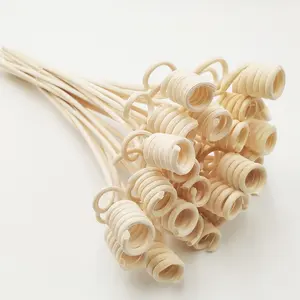 15 à 30cm Curly Wavy Twist Rotin naturel en forme de bâton Diffuseur Reed Stick