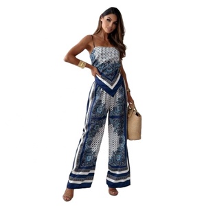 Nouvel ensemble deux pièces pour femme 2025 : haut imprimé à bretelles et short fleuri – Style décontracté et élégant pour l'été - Product Image 1