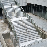Rampe d'escalier extérieure moderne en acier inoxydable 304, préfabriquée, garde-corps métallique extérieur, rampes de porche, appartements, hauteur personnalisable