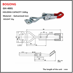 Abrazadera de pestillo de palanca GH 4001, capacidad de retención de 4001.150Kg, 4001 libras - Product Image 2