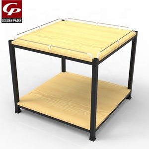Estantes de madera y acero para leche de supermercado, estantes de regalo para granos, arroz, fideos, mesas de promoción - Product Image 4