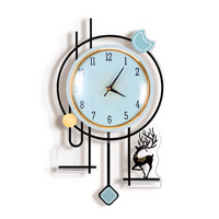 Horloge murale décorative en acrylique au design moderne avec couvercle de protection en verre, horloge numérique silencieuse, décoration pour salon, salle à manger, maison
