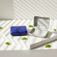 Boîtes en plastique jetables pour cosmétiques, boîtes rectangulaires en PP pour soins de la peau, gaufrage personnalisé, couleur personnalisée, étui à poudre compact vide
