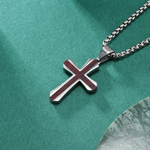 Collana con Ciondolo a Croce Personalizzata in Acciaio Inossidabile Placcato <span class=keywords><strong>Oro</strong></span> 18k, Stile Hip Hop e Punk per <span class=keywords><strong>Uomo</strong></span> - Product Image 4