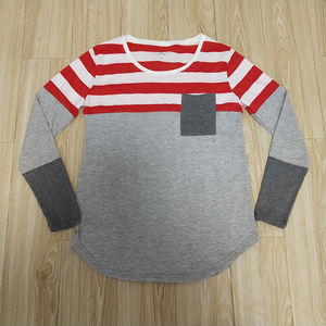 <span class=keywords><strong>เสื้อ</strong></span>เชิ้ตผู้หญิงแขนยาวสองสีมีกระเป๋าร่วมแบบสั่งทำ - Product Image 3