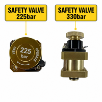 Pièces de compresseur d'air respiratoire en acier inoxydable TAHU, soupape de sécurité, manomètre, tuyau de charge haute pression, plongée sous-marine, incendie