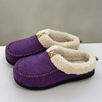 Vente en gros transfrontalière de chaussures d'été Baotou à semelle épaisse, doublées de polaire et de fausse fourrure, en fausse fourrure chaude de marque Mark-brand