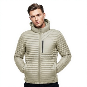 Blouson matelassé blanc à capuche pour femme, léger, coupe-vent, fermeture éclair sur le devant, manteau d'hiver décontracté, couleur unie, coupe ajustée, polyester, polaire - Product Image 1