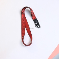 Correa de Cuello Personalizada con Logotipo Jacquard, de Poliéster Linux, Accesorios de Seguridad, Cordón Bordado con Mosquetón
