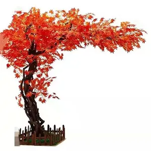 QSLHPH-849 hot koop rode kunstmatige herfst esdoorn voor outdoor decoratie