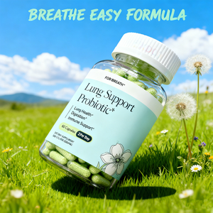 Kapsul Detoksifikasi Paru-Paru Probiotik Dewasa OEM untuk Kesehatan Pernapasan, Dukungan Pernapasan, Dukungan Imunitas, Pereda Lendir, Alami - Product Image 4