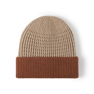 Gorro de punto con gofres acrílicos 100%, gorro de invierno con puños, gorro de lana, gorro de reloj personalizado de punto - Product Image 1