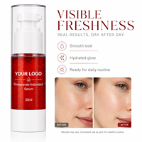 Sérum Visage Vegan Sans Logo à la Grenade, Antioxydant, Unifiant le Teint, Hydratant, Lissant, pour une Peau Éclatante et Fraîche, 30ml