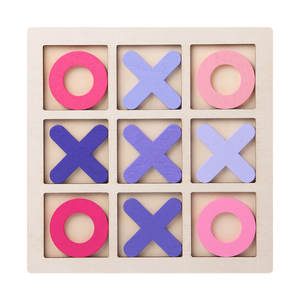 Jouet classique enfants jouets en bois Tic <span class=keywords><strong>Tac</strong></span> Toe plateau de jeu jouets éducatifs en bois XO échecs avec deux joueurs - Product Image 6