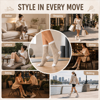 Chaussettes en laine mérinos rayées, chaussettes en coton tricotées de créateur, douces et confortables, chaussettes décontractées quotidiennes à logo personnalisé, chaussettes courtes et mi-mollet