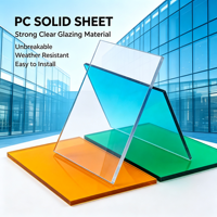 Plaque solide en polycarbonate de qualité industrielle, haute résistance aux chocs, revêtement UV, transparente, colorée, personnalisable pour les projets de construction
