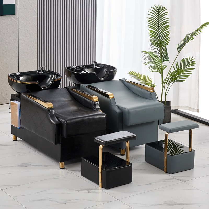 Седых волос салон мебели парикмахерские ножницы для мытья волос салон станции раковина шампуня кровать и кресло с массажем