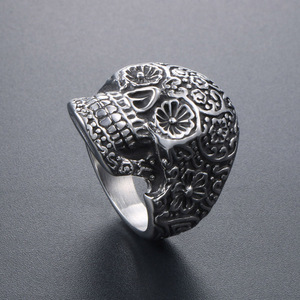Vampire Skull <b>Titanium</b> Steel <b>Ring</b> <b>Men</b> Punk Jewelry SA577 Skeleton Design Gift Fashion <b>Ring</b> - Product Image 1