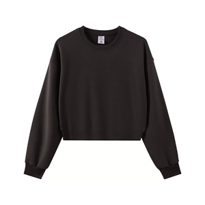 <span class=keywords><strong>Felpa</strong></span> girocollo corta 8D per autunno e inverno, alla moda e versatile, <span class=keywords><strong>felpa</strong></span> a maniche lunghe ampia e casual SYX5 - Product Image 2