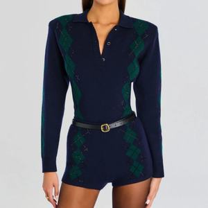 เดรสโปโลผ้าลูกไม้ปักลายดอกไม้ประดับโบว์ผูกเอว ปักลายฉลุ 100% ผ้าฝ้าย ใส่สบายๆ ในฤดูร้อน - Product Image 1