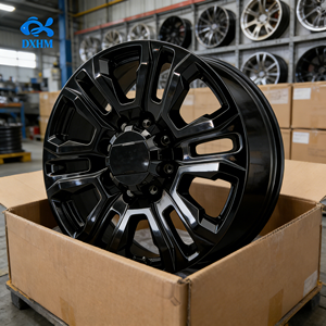 Juego de Llantas Todoterreno Negras Brillantes de 18 20 22 24 Pulgadas, 20x10J, 8 Orificios, Anchas, Cóncavas, de Aleación Forjada para Camioneta y SUV - Product Image 1