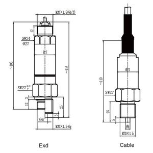 MicroSensor MPM489 con Certificación ATEX, Sensor Antideflagrante de 4-20 mA SS316L con IP65 - Product Image 6