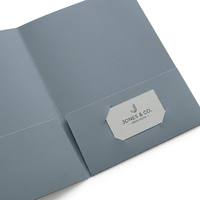 Porte-documents A4 de qualité supérieure, personnalisé avec votre marque, pour présentations professionnelles et documents d'entreprise, avec 2 pochettes