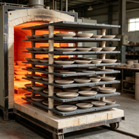 Plaque de support en carbure de silicium céramique hautement réfractaire pour la coupe de meubles de four, vente en gros d'usine