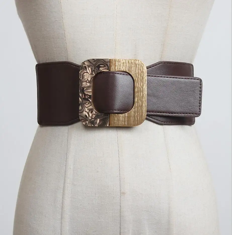 Cintura elastica con cintura larga vendita per donna Cintura elasticizzata semplice alla moda cintura da 7.5 cm di larghezza