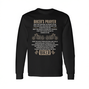 Camiseta de manga larga con diseño de motocicleta para motociclistas, Biker's Prayer - Product Image 2