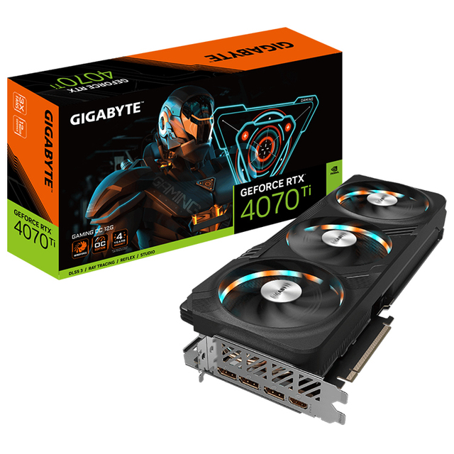 Used GIGABYTE GeForce RTX 4070 Ti GAMING OC 12G Graphics Card with 12GB GDDR6X Memory Powered by GeForce RTX 4070 Ti Support OC