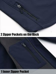 Chaqueta deportiva de diseño personalizado para hombre, de talla grande, transpirable, impermeable, de cuero, béisbol, Softshell, parches finos lisos - Product Image 6