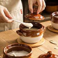 Bols à soupe à l'oignon français avec poignées, bols à soupe en céramique de 16 oz, bols à servir, bols résistants au four pour chili, ragoût de bœuf, céréales, tartelettes
