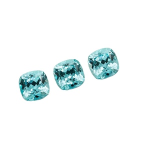 Zircone cubique de haute qualité couleur Paraba, pierres en vrac, polies, de forme carrée, fusionnées <span class=keywords><strong>Verneuil</strong></span>, pierres précieuses de laboratoire, vente en gros - Product Image 2