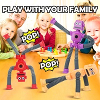 Juguete Robot Telescópico con Ventosa, Juguete Antiestrés con Forma de Tubo que Cambia de Forma, Recuerdo de Fiesta, Venta al por Mayor