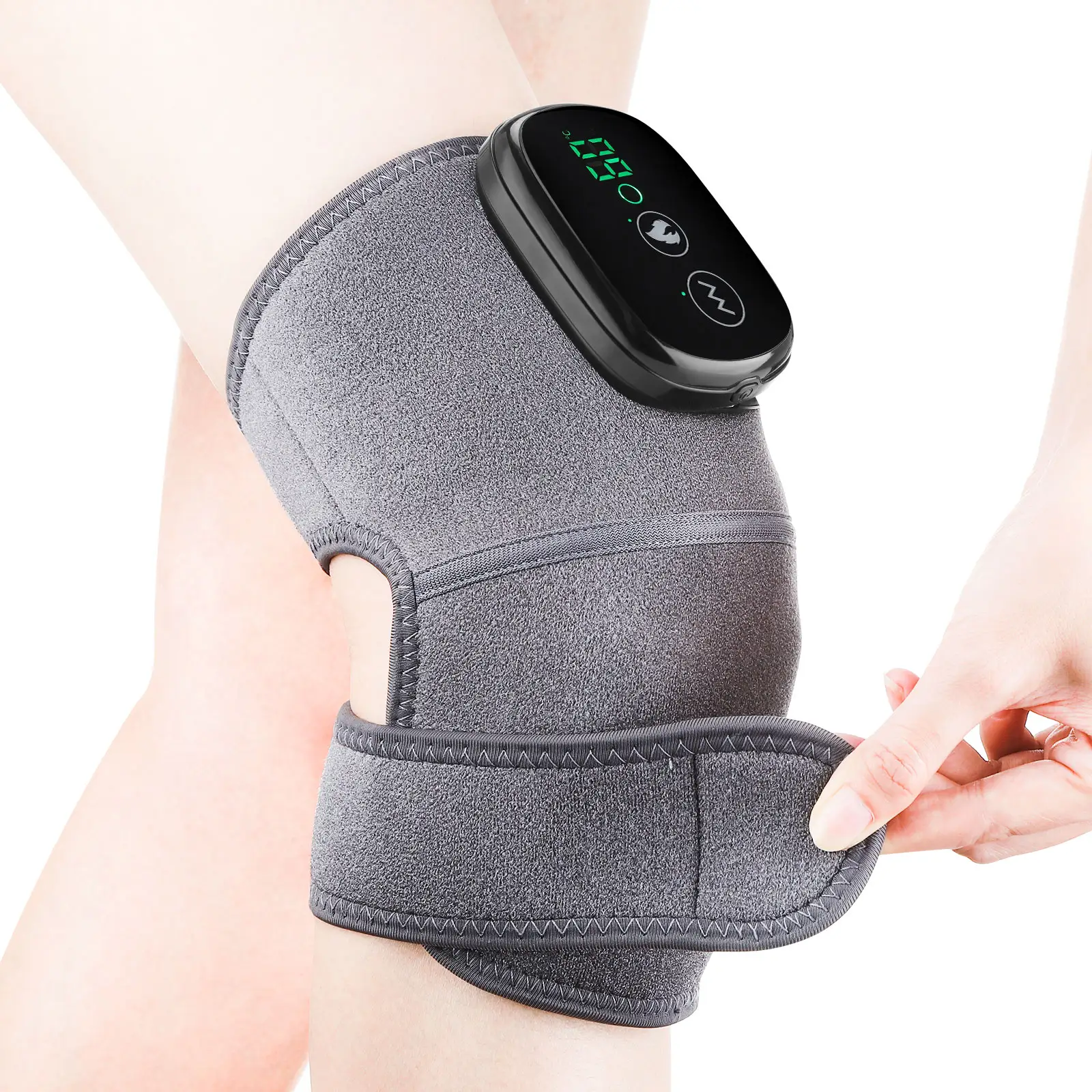 5000MAH rechargeable battery heating massage knee pads, knee wrap massager, physiotherapy vibration knee joint massager