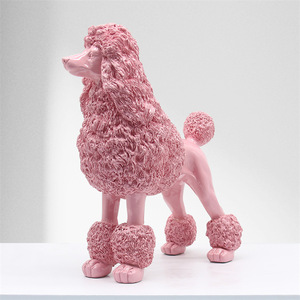 Decorazione Personalizzata per Cani Ornamento da Scrivania per Interni Statuetta 3D di Piccolo Cane in Resina Statua di Barboncino <span class=keywords><strong>Rosa</strong></span> per Arredamento Casa - Product Image 6