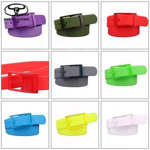 Cinto de Borracha Ajustável Colorido Unissex, Cinto Casual de Plástico, Cinto de Silicone com Fivela de Plástico - Product Image 5