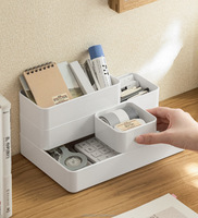 Lot de 5 organisateurs de tiroirs de bureau empilables en plastique plateaux multi-tailles bacs de rangement de vanité de maquillage diviseurs de tiroirs de bureau