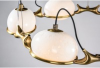 Design haut de gamme Alibaba Chine Lustre globe en verre en laiton Offre Spéciale
