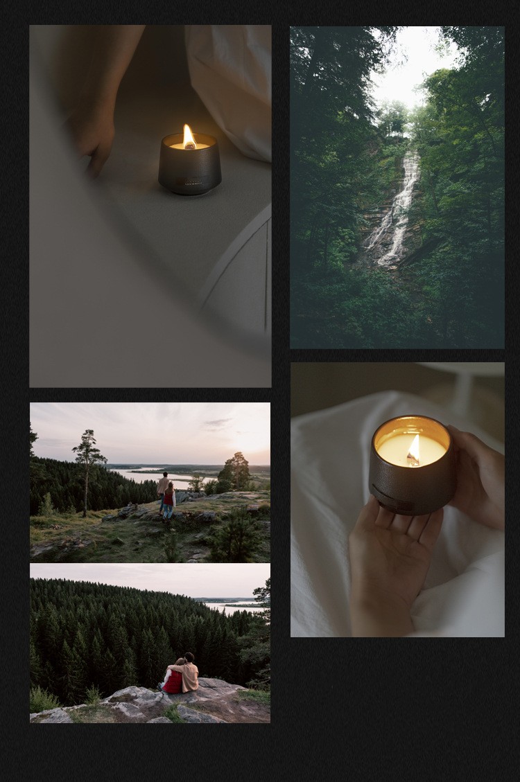 AROMA EV Toptan Özel Ev Dekoratif Siyah Ahşap Fitil Buzlu Yaratıcı Seramik Metal Kapaklı Kokulu Mumlar 7