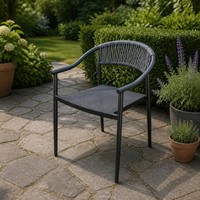 Chaise de jardin moderne en aluminium 6063 avec corde tressée, légère, imperméable et durable pour l'extérieur