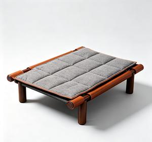 Cama Elevada para Mascotas, Impermeable, para Exteriores, con Ruedas, Marco de Madera Sólida Personalizado, Cama de Cuero PU para Perros y Gatos, Venta al Por Mayor - Product Image 1