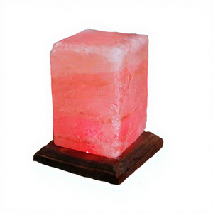 High Quality Cube Shape USB Salt Lamp Multicolored LED Bulb Customized Himalayan <b>Crystal</b> Love Style Handmade Custom Logo - Product Image 1