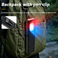 Senter Mini COB EDC, Lampu Kerja Magnetik Kecerahan Tinggi, Senter Isi Ulang dengan Klip Pena untuk Perbaikan Bengkel Sehari-hari