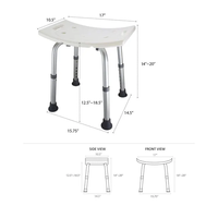 Tabouret de douche antidérapant, chaise de bain légère et réglable pour personnes âgées, handicapées, enceintes, post-opératoires
