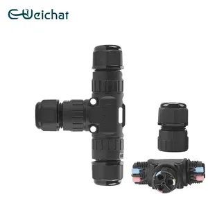 E-Weichat Resistant PA66 Plastic Screwless Terminal 2 pin 3 pin LED Lighting IP68 Waterproof Connector for Outdoor