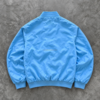 Veste en maille respirante, veste bomber personnalisée en polyester brodée par transfert thermique, fabricant de vêtements d'équipe