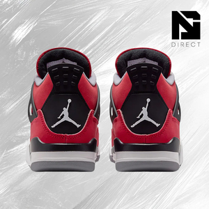 Air <span class=keywords><strong>Jordan</strong></span> <span class=keywords><strong>4</strong></span> Retro GS 'Toro Bravo' 2026 Rojo Negro, Zapatos de Baloncesto con Cordones, Forro de Malla y Cuero Transpirable, Zapatillas Deportivas para Niños - Product Image 4