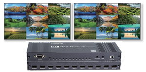 4K pour HDMI Seamless Switcher avec télécommande RS232 Multiviewer 9x2 Screen Real <span class=keywords><strong>Time</strong></span> Multi Viewer 9 in <span class=keywords><strong>2</strong></span> Out Video Splitters Convert - Product Image 5